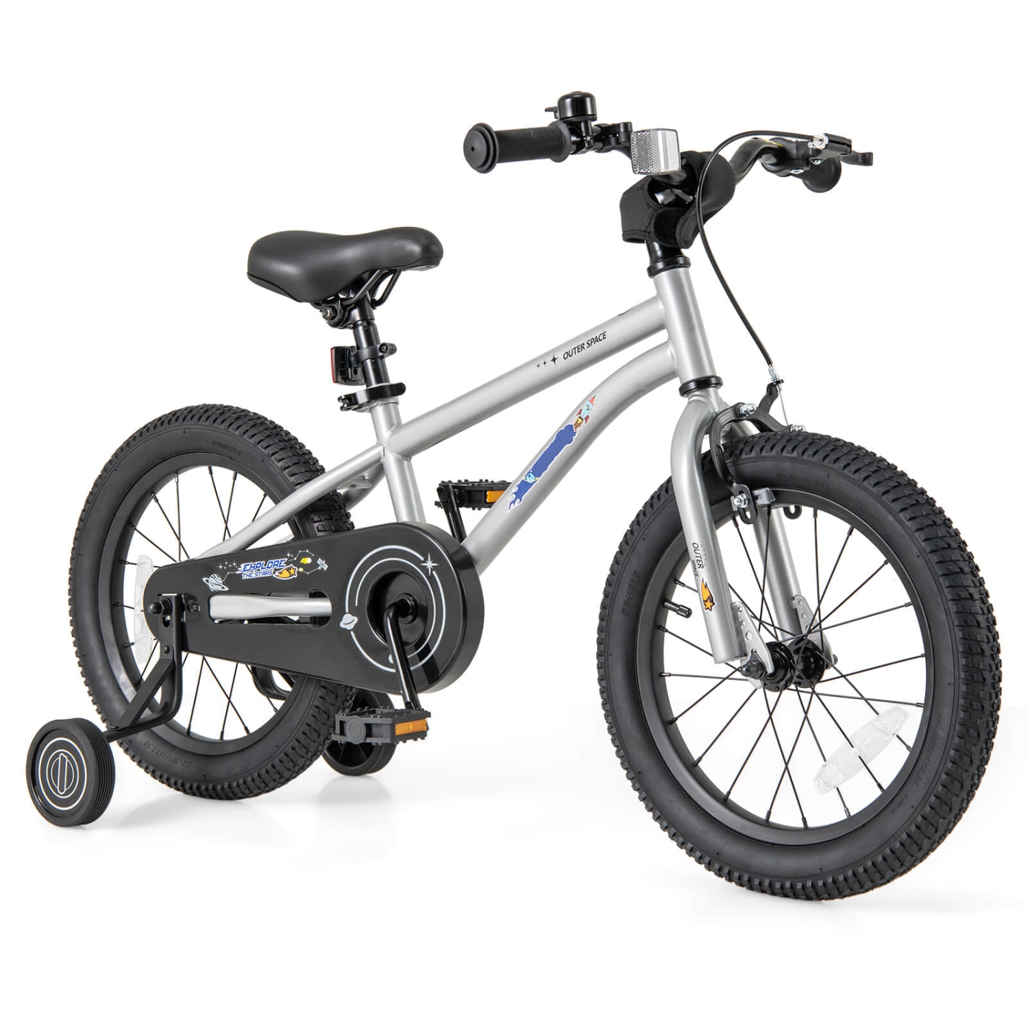 Costway 16-Inch Kid's Bike for 4-7 Years Old with Adjustable Saddle & Anti-slip Handlebar