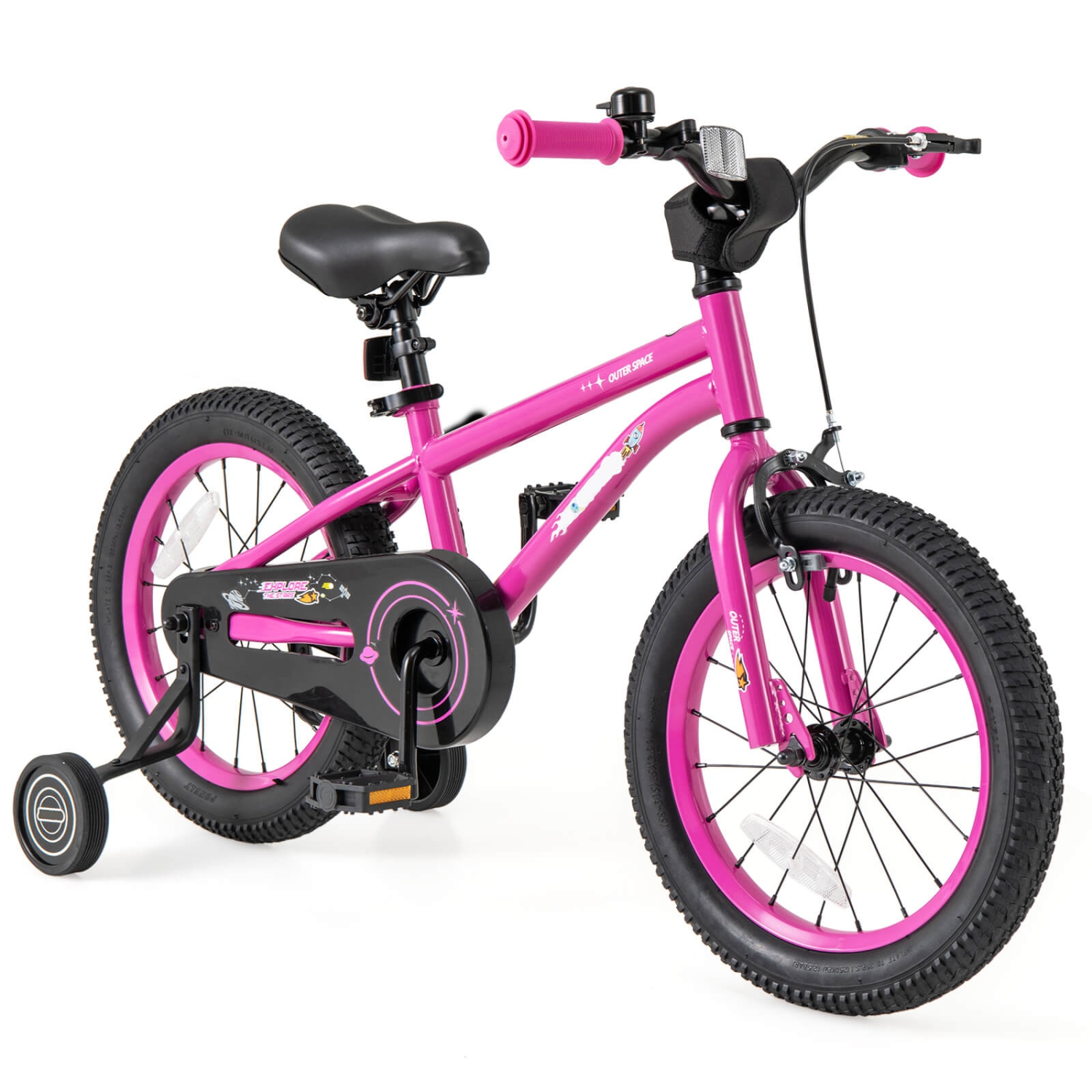Costway 16-Inch Kid's Bike for 4-7 Years Old with Adjustable Saddle & Anti-slip Handlebar