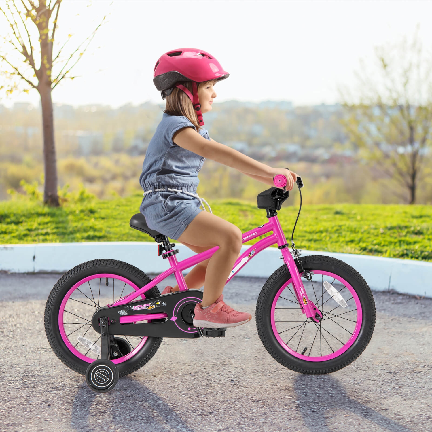 Costway 16-Inch Kid's Bike for 4-7 Years Old with Adjustable Saddle & Anti-slip Handlebar