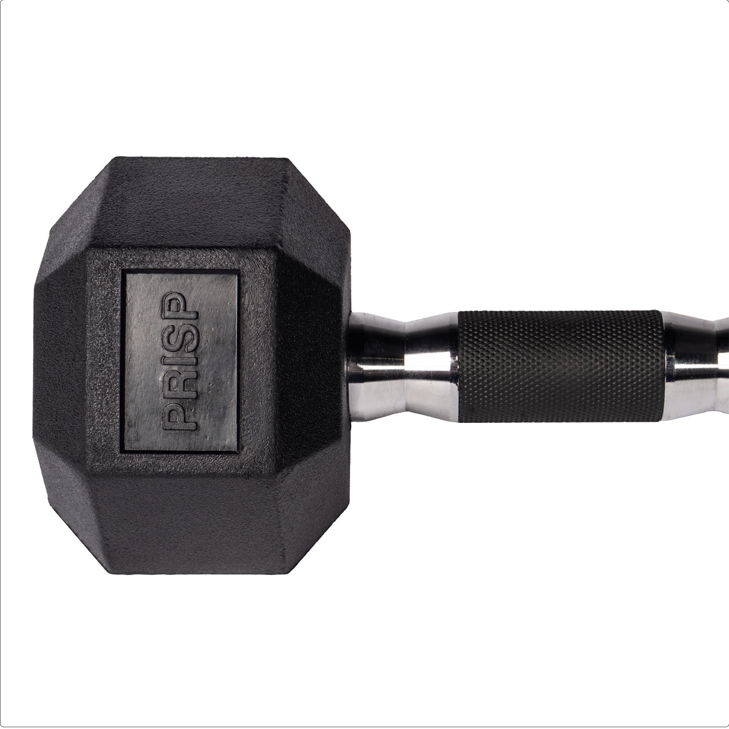 Haltères hexagonaux recouverts de caoutchouc PRISP - poids à main en fonte pour gym à domicile, exercice et mise en forme avec prise en caoutchouc;