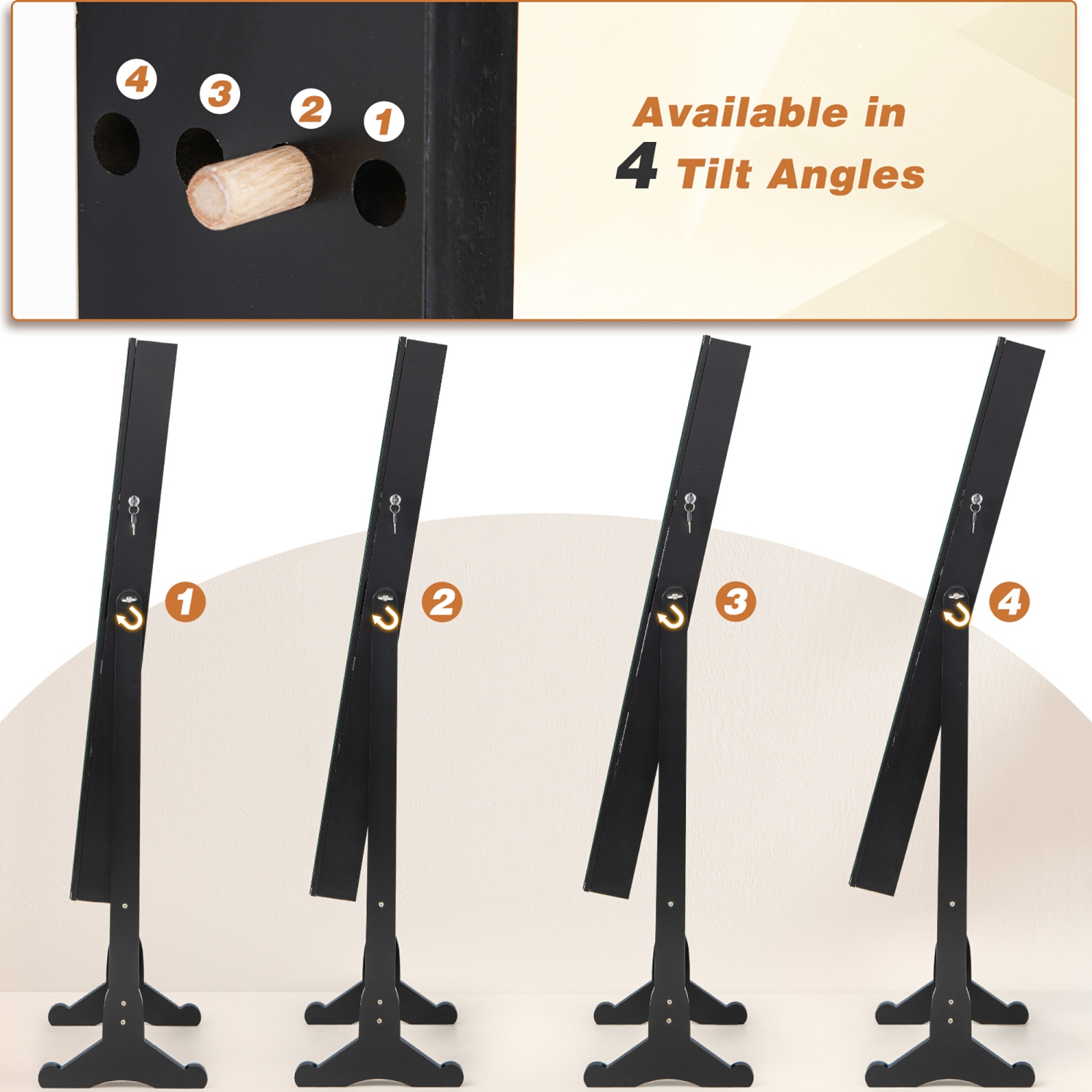 Armoire à bijoux avec armoire à bijoux de Costway pleine longueur, miroir verrouillable avec éclairage