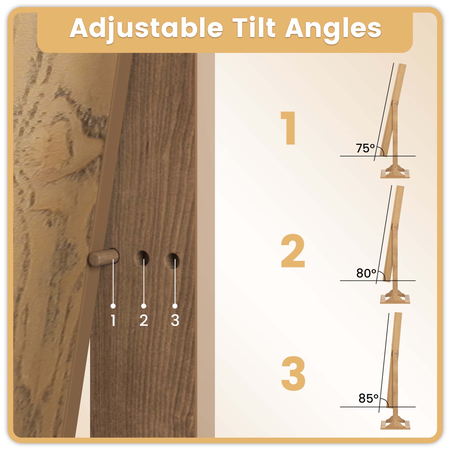 Armoire à bijoux avec miroir pleine longueur verrouillable et 6 lampes de Costway