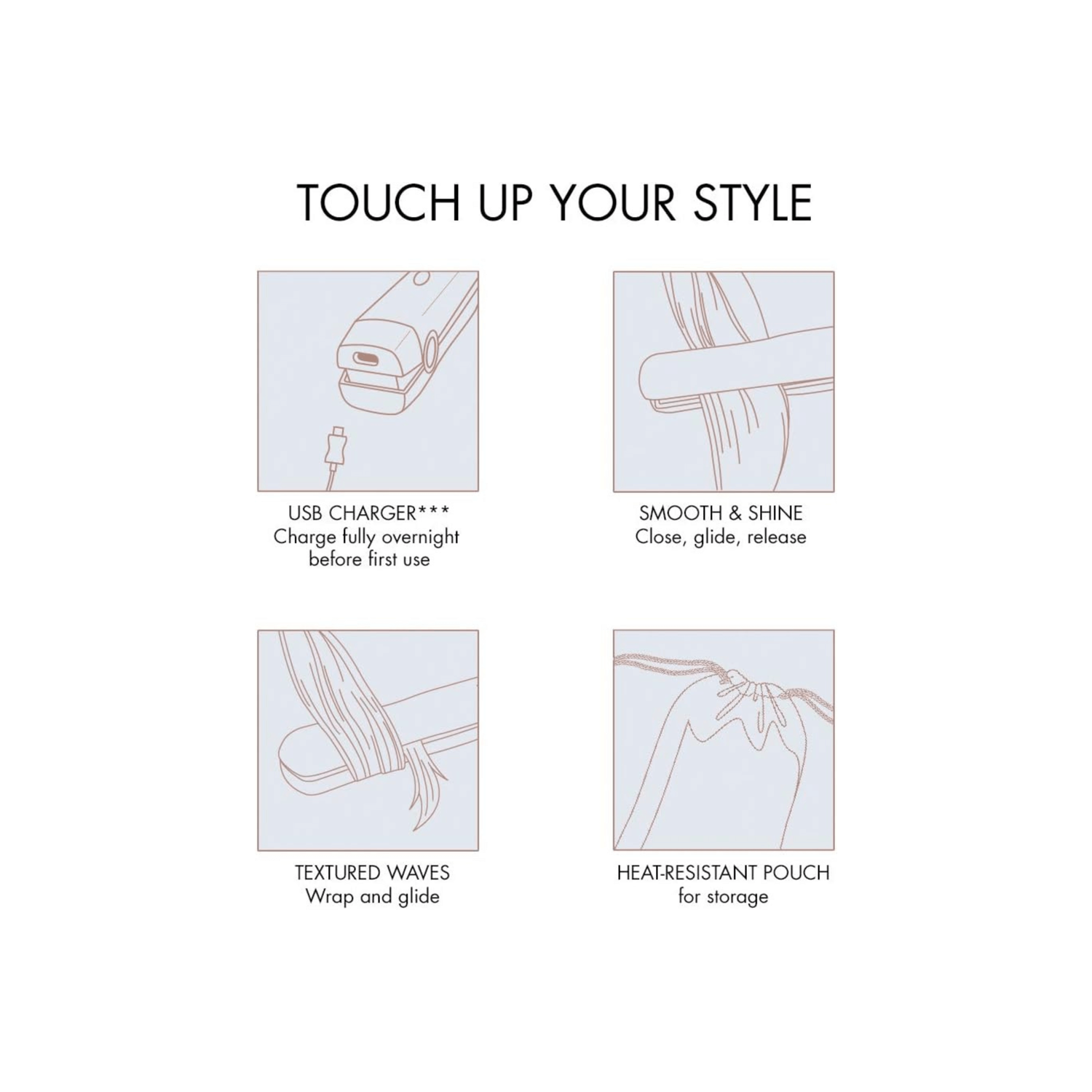 Conair Unbound Petite Cordless Ceramic Flat Iron #CR310C