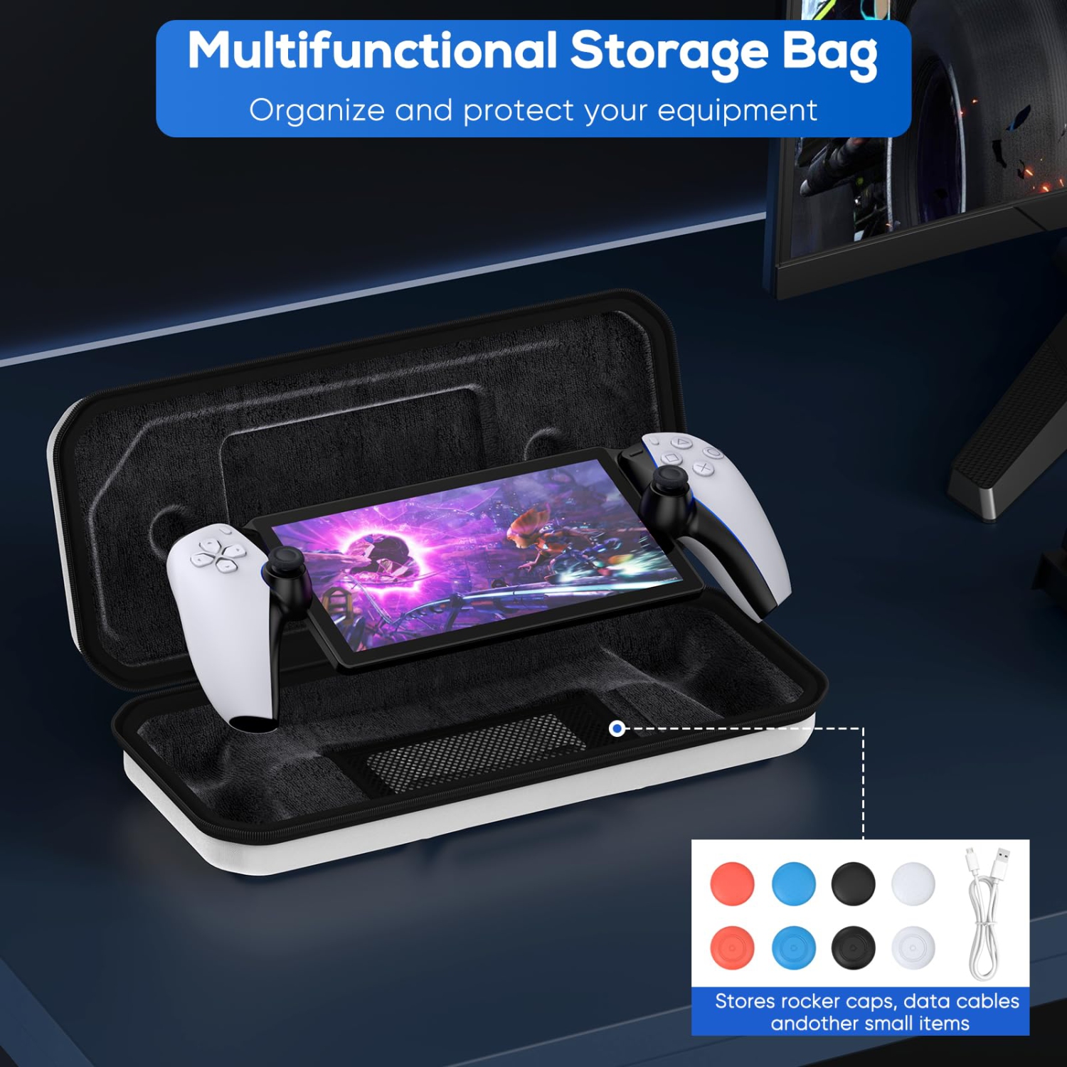 Étui de transport pour PlayStation Portal, sac de transport rigide portatif pour Portail PS5, étui de transport protection complète accessoires pour