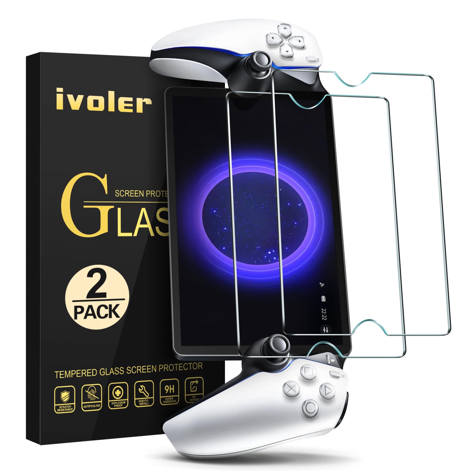 Pack Screen Protector Tempered Glass for PlayStation Portal