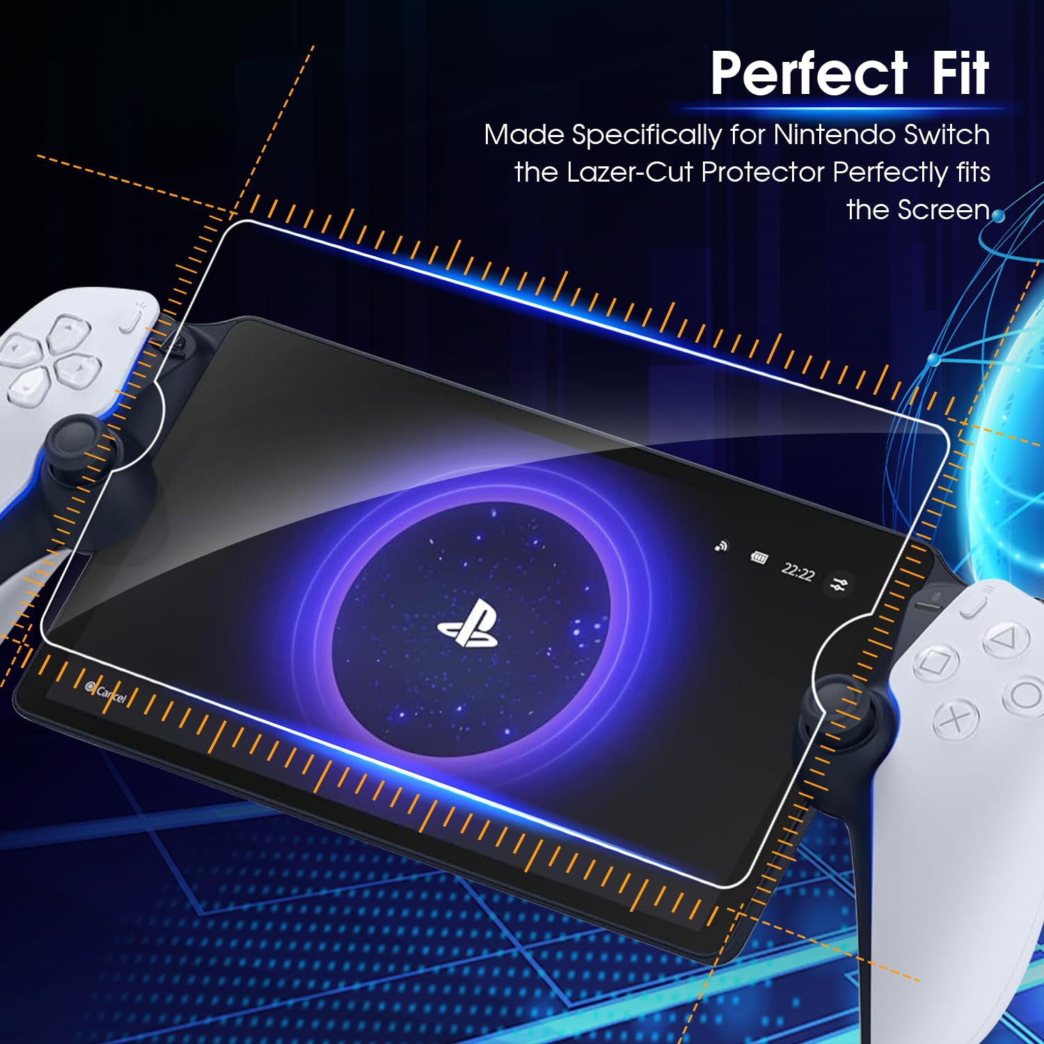 Paquet de 3 protecteurs d'écran en verre trempé pour le lecteur à distance Portal 8&nbsp;po 2023 de PlayStation, protecteur d'écran transparent HD