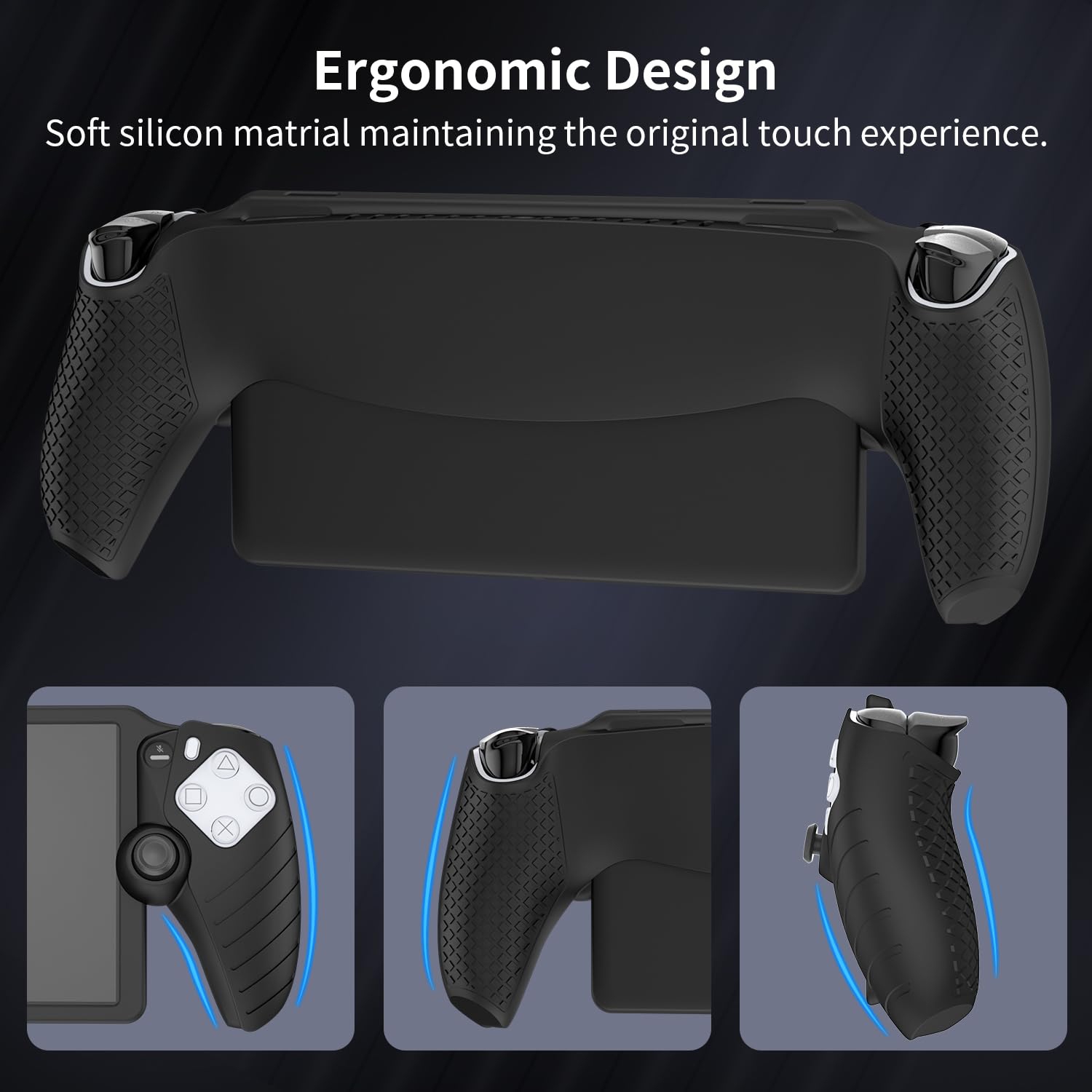 Étui protecteur pour PlayStation Portal, protecteur souple en silicone pour PS Portal Accessoires avec absorption des chocs, antidérapant et