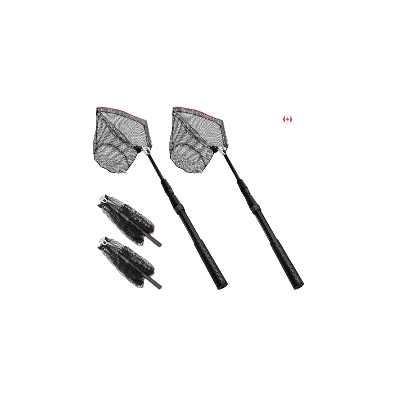 Telescopic Fishing Net - Folding Rubber Landing Net with Adjustable Pole for Easy Catch & Release in Saltwater & Freshwater