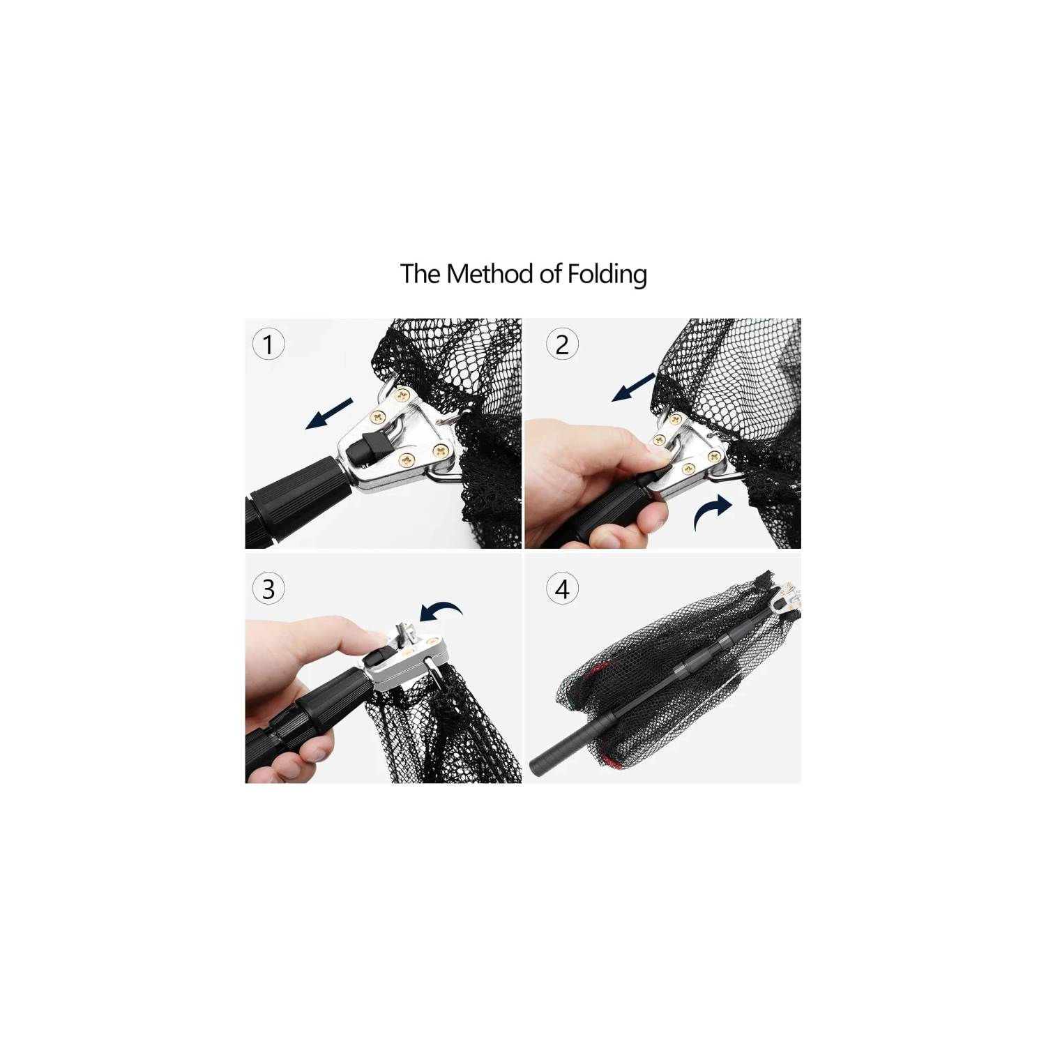 Telescopic Fishing Net - Folding Rubber Landing Net with Adjustable Pole for Easy Catch & Release in Saltwater & Freshwater