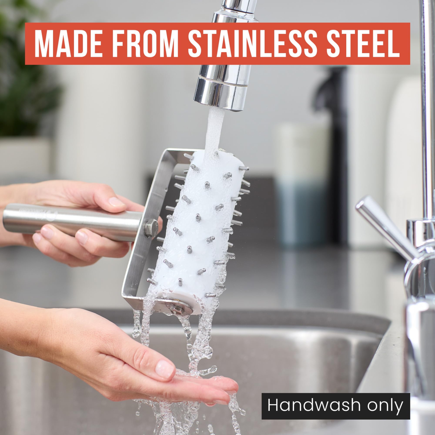 Rouleau-pâte à pizza en acier inoxydable Pomodoro de chef