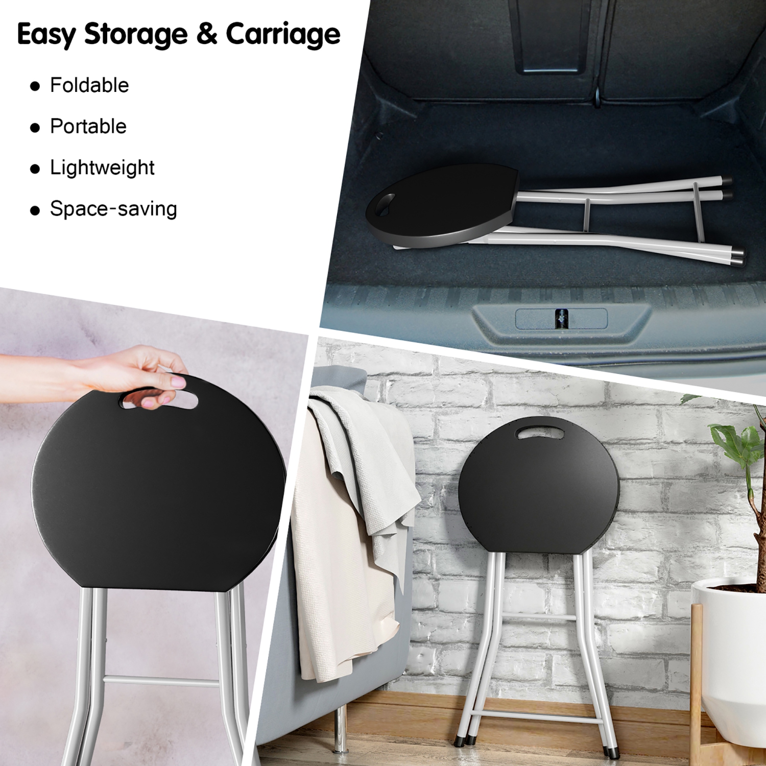 Tabouret de pêche léger et portatif 330&nbsp;lb 2 pièces de Costway