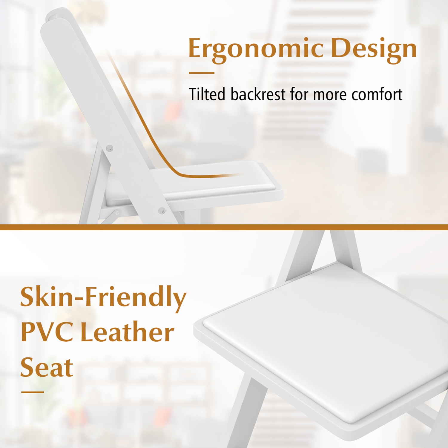 Gymax Set of 20 Dining Chairs w/ Rubber Wood Legs & Padded Seat for Home Office Events White