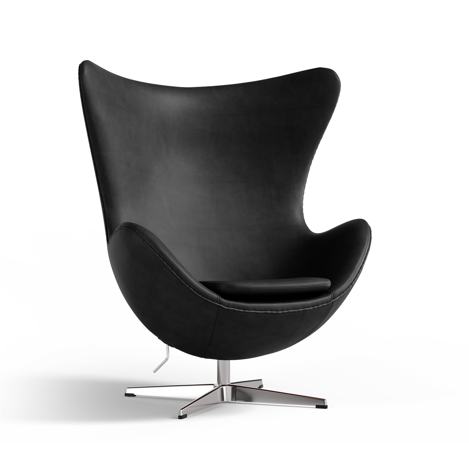 Valencia Finola Top Grain Leather Accent Chair, Black Color