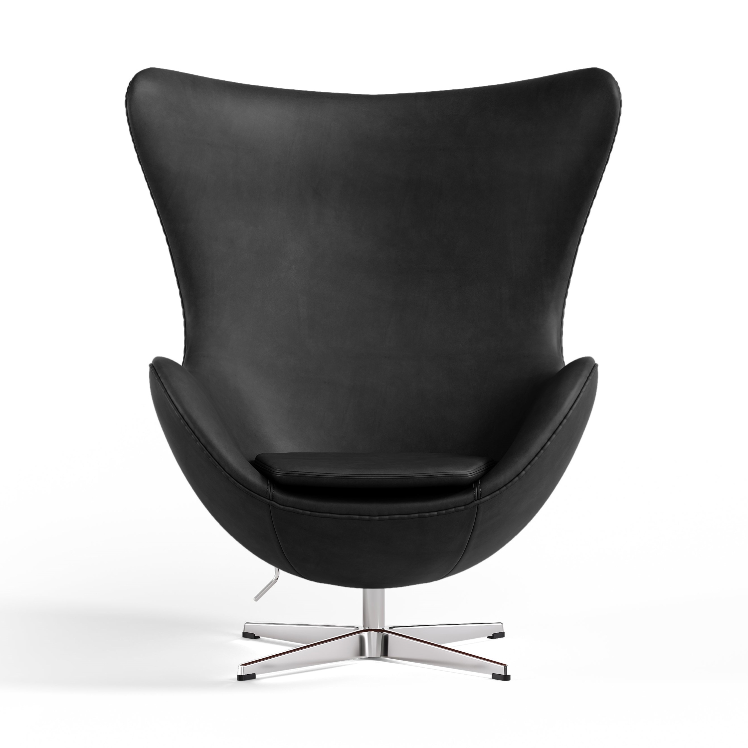 Valencia Finola Top Grain Leather Accent Chair, Black Color