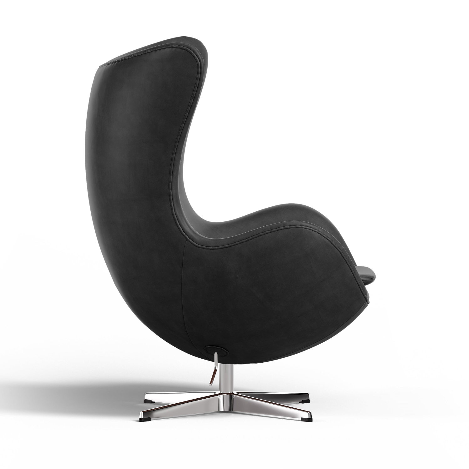 Valencia Finola Top Grain Leather Accent Chair, Black Color
