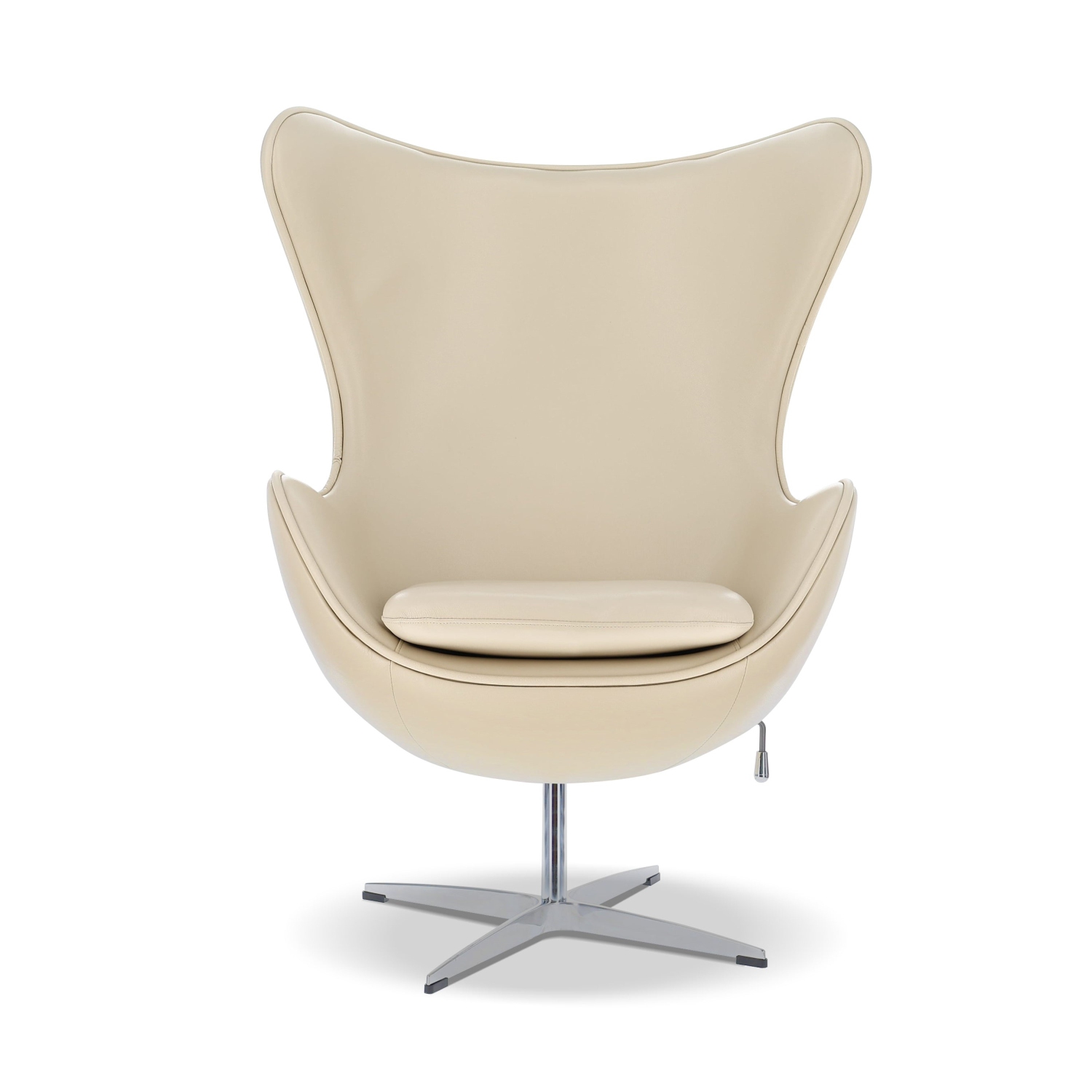 Valencia Finola Top Grain Leather Accent Chair, Cream Color