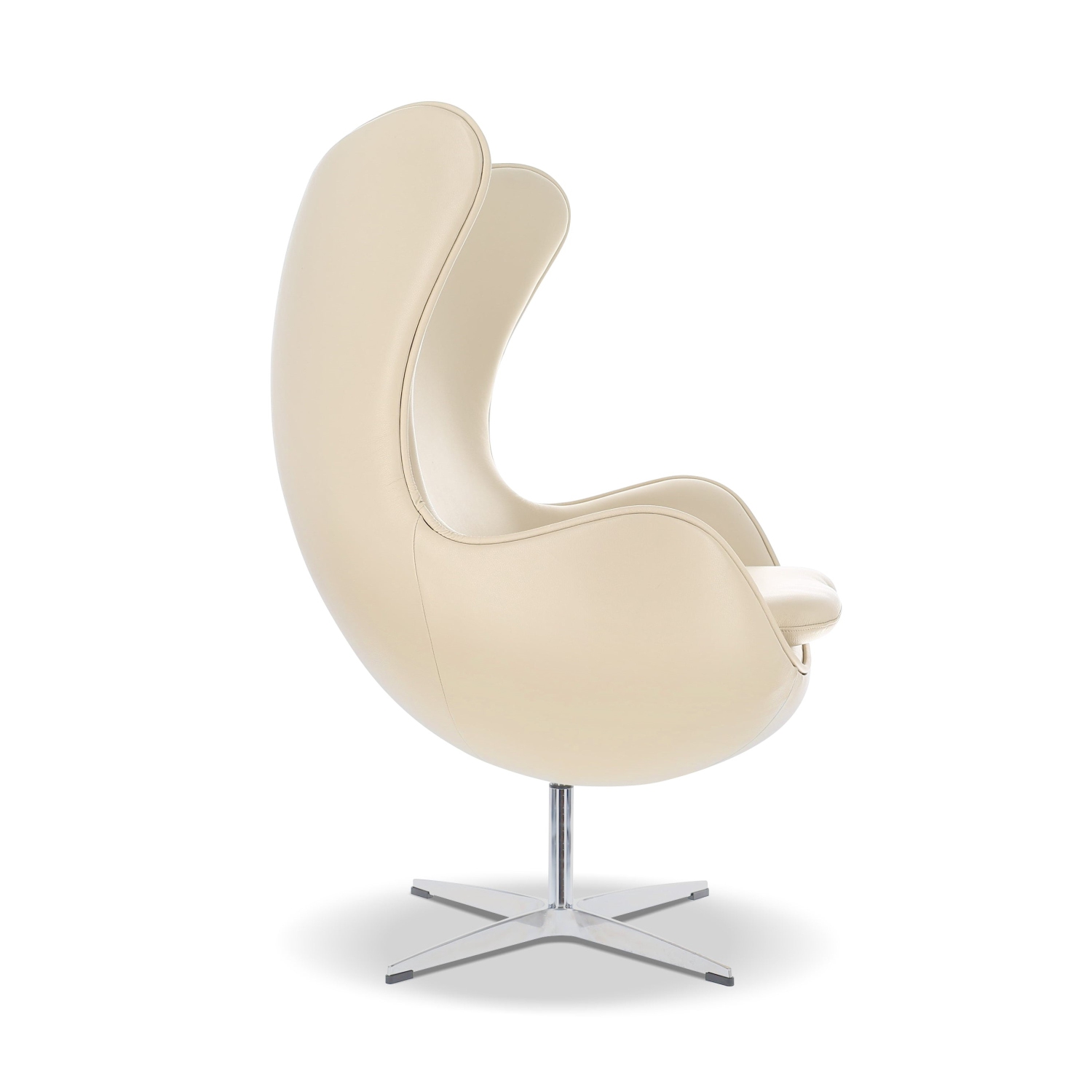 Valencia Finola Top Grain Leather Accent Chair, Cream Color