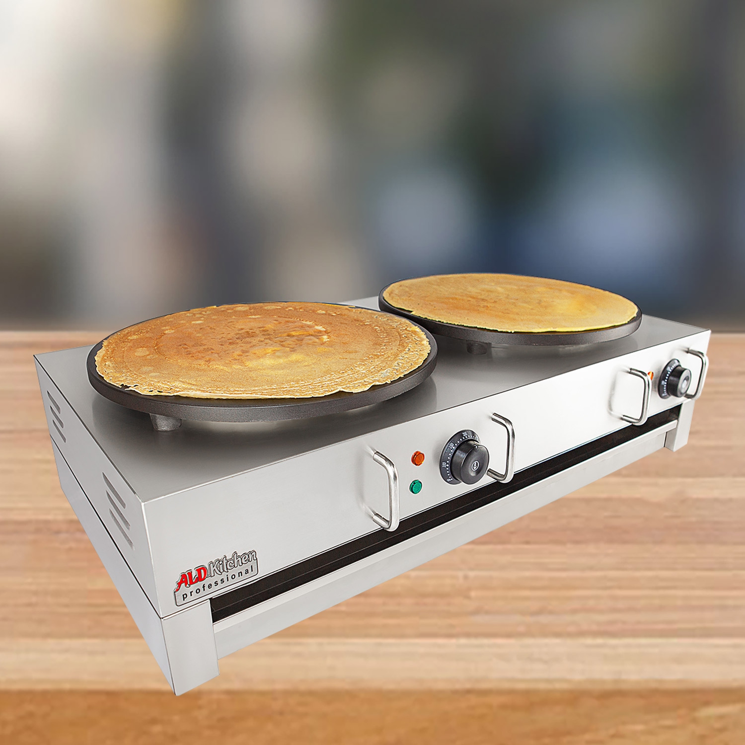 AP-584 Crepe Maker Commercial | Electric Double Pan Pancake Machine | 110V