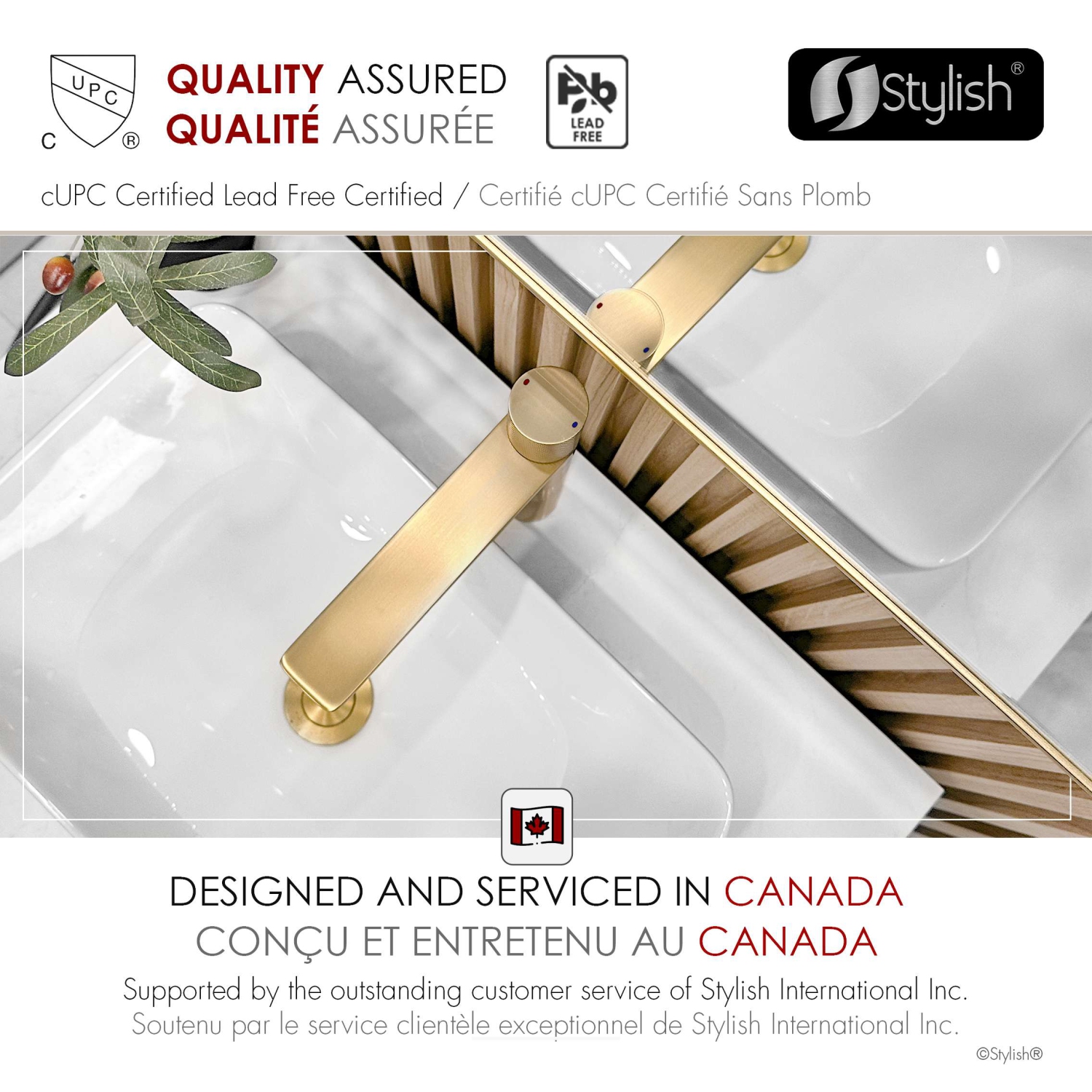 Nessa Single Handle 12 1/2" Brushed Gold Vessel Bathroom Faucet B-122G