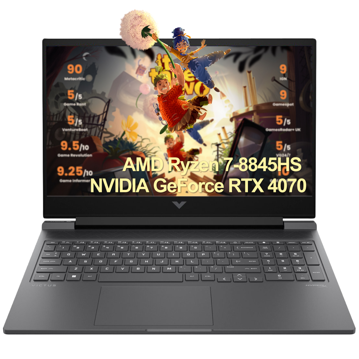 HP - Victus 16.1" IPS 144Hz Gaming Laptop - AMD Ryzen 7-8845HS 8 cores - 32GB DDR5 Memory - 1TB SSD - NVIDIA GeForce RTX 4070 - Black - HyperX with dual speakers