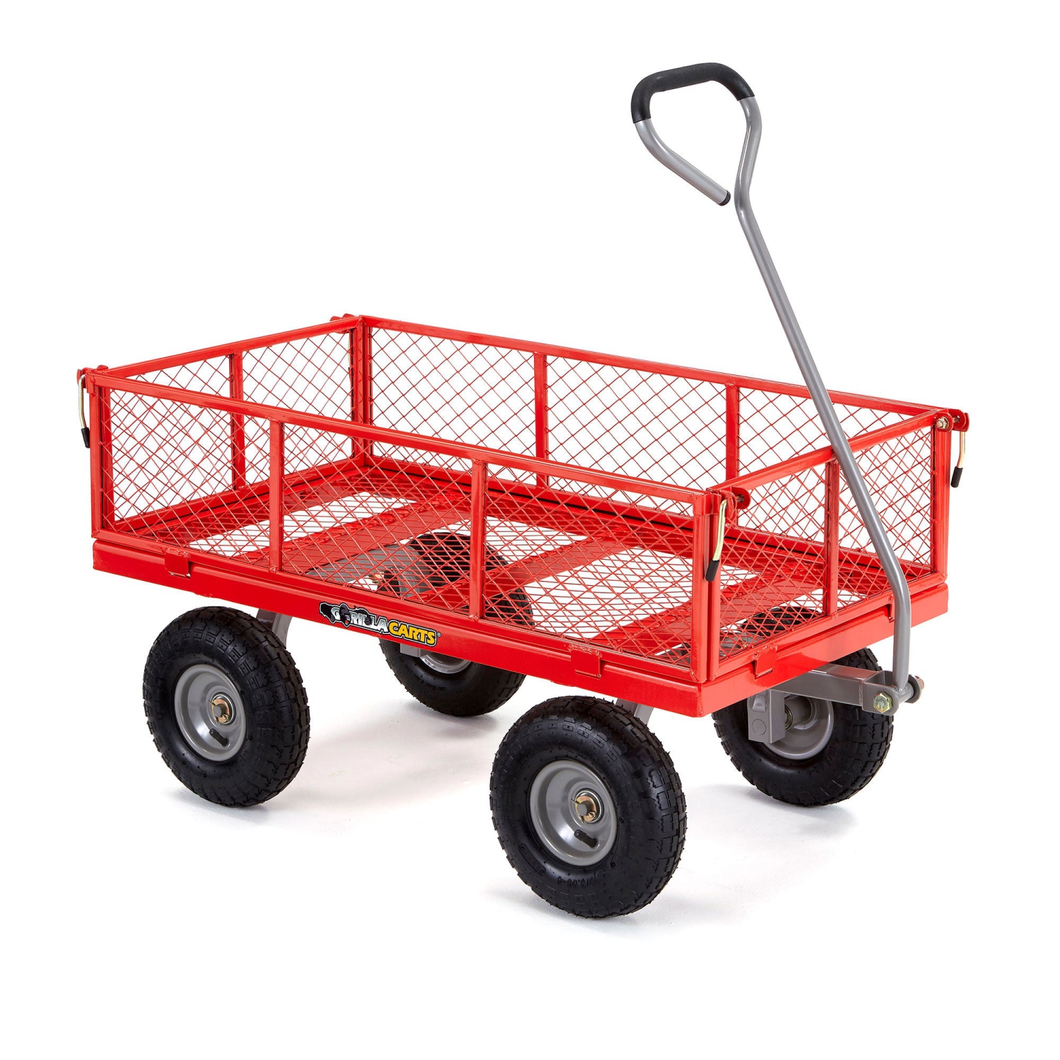 Chariot utilitaire en mailles d'acier robuste Gorilla, capacité de 800 livres, rouge