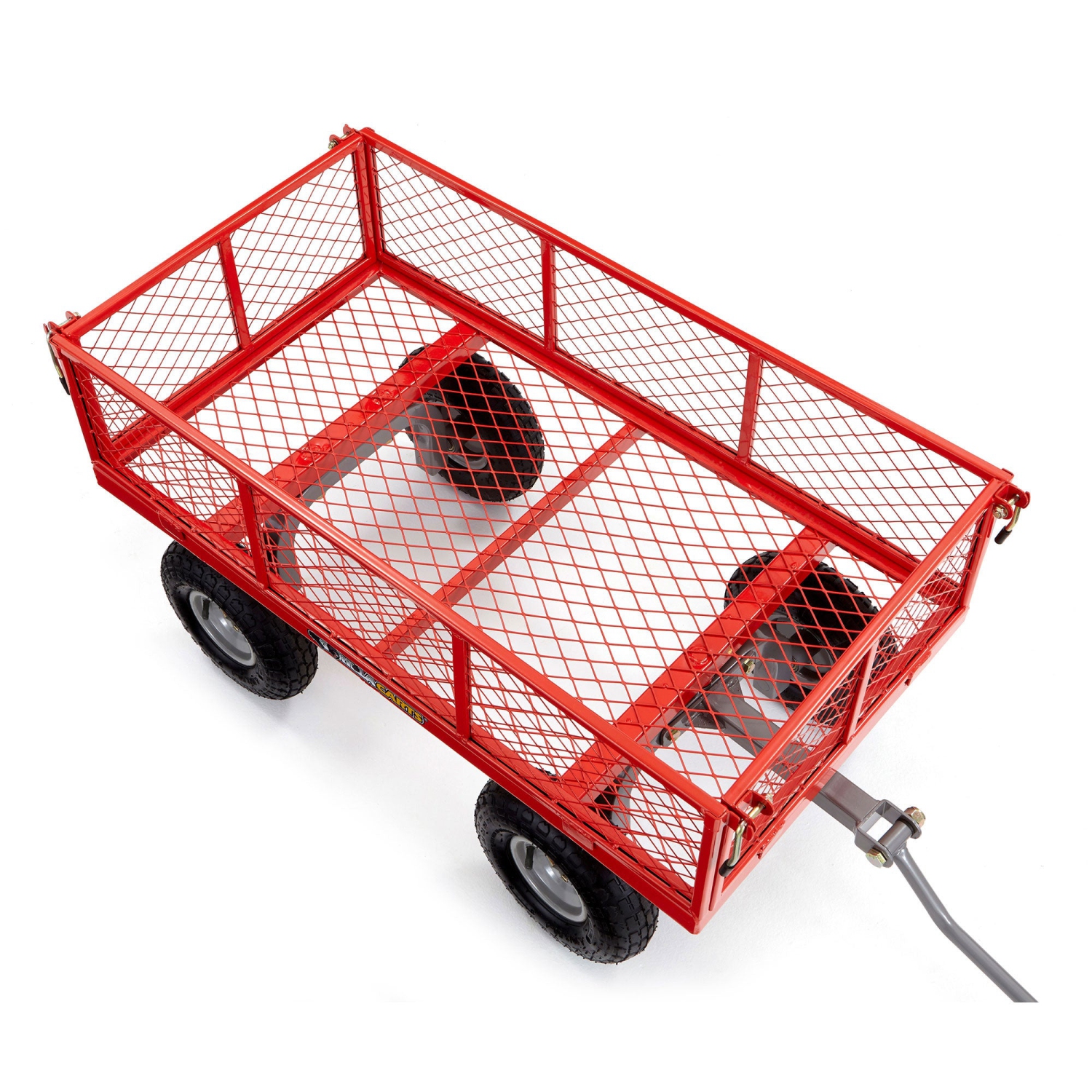Chariot utilitaire en mailles d'acier robuste Gorilla, capacité de 800 livres, rouge