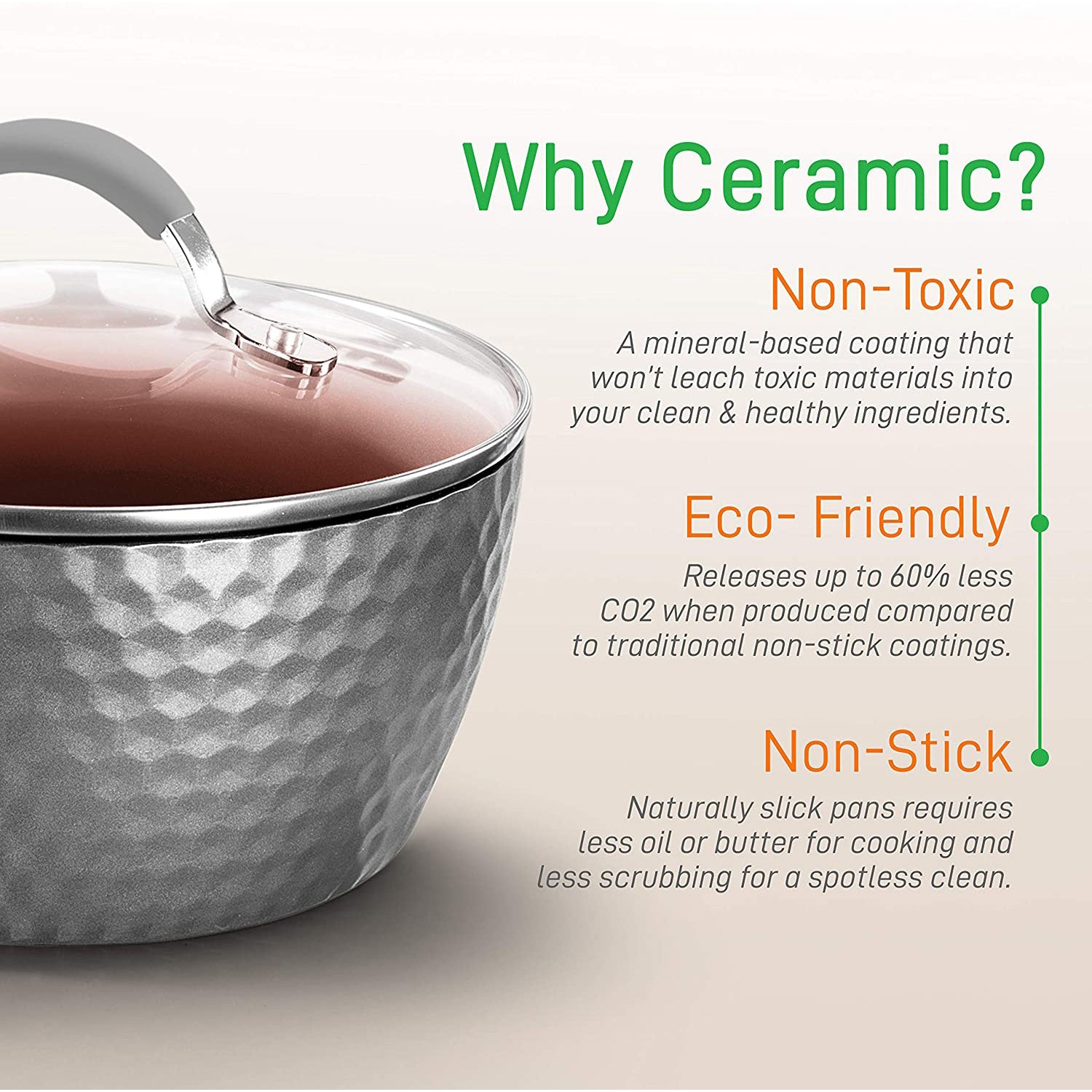 NutriChef 11 Pc Nonstick Diamond Kitchen Cookware Pot & Pan Set, Gray