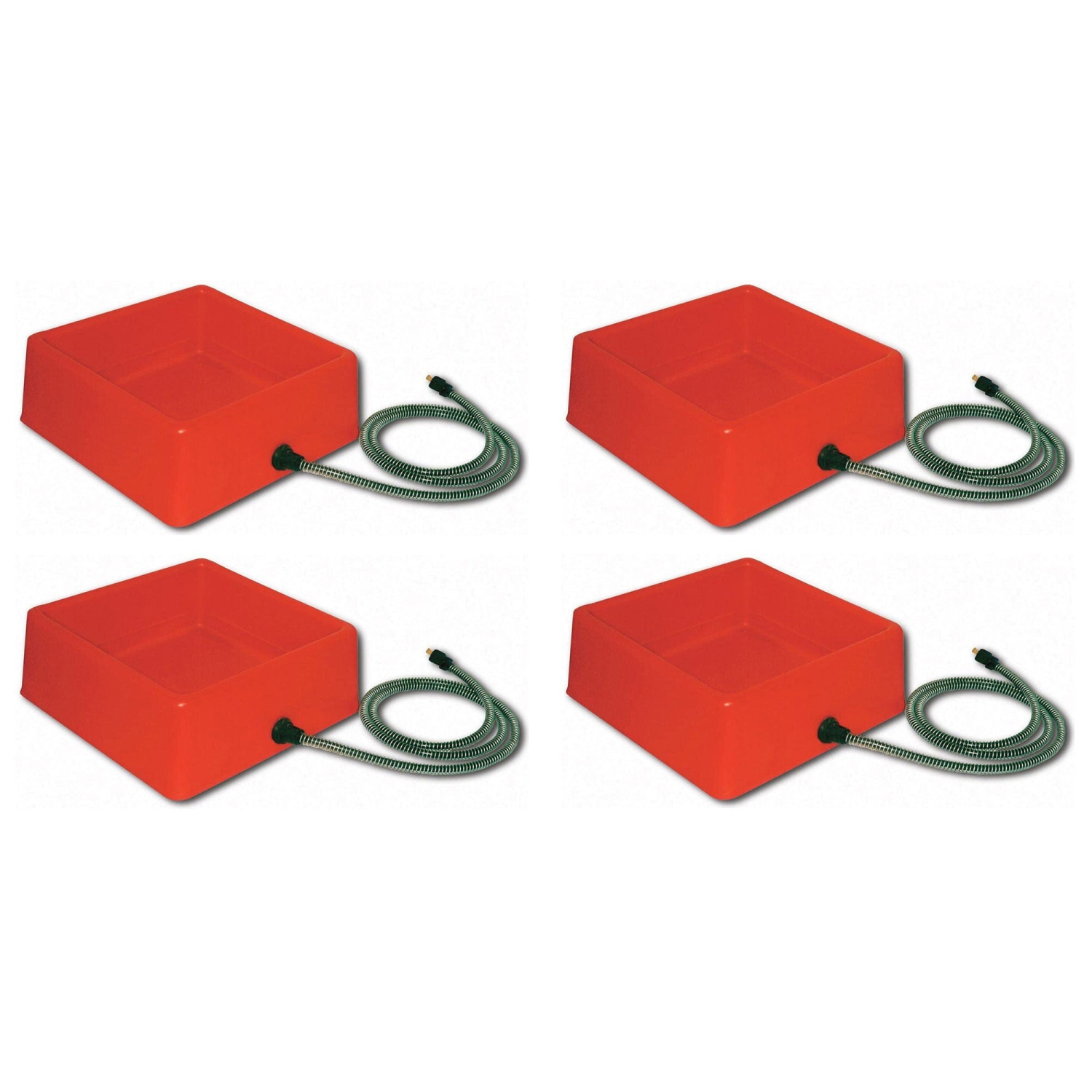 Farm Innovators 1.25 Gallon 60W Electric Heated Pet Water Bowl, Red