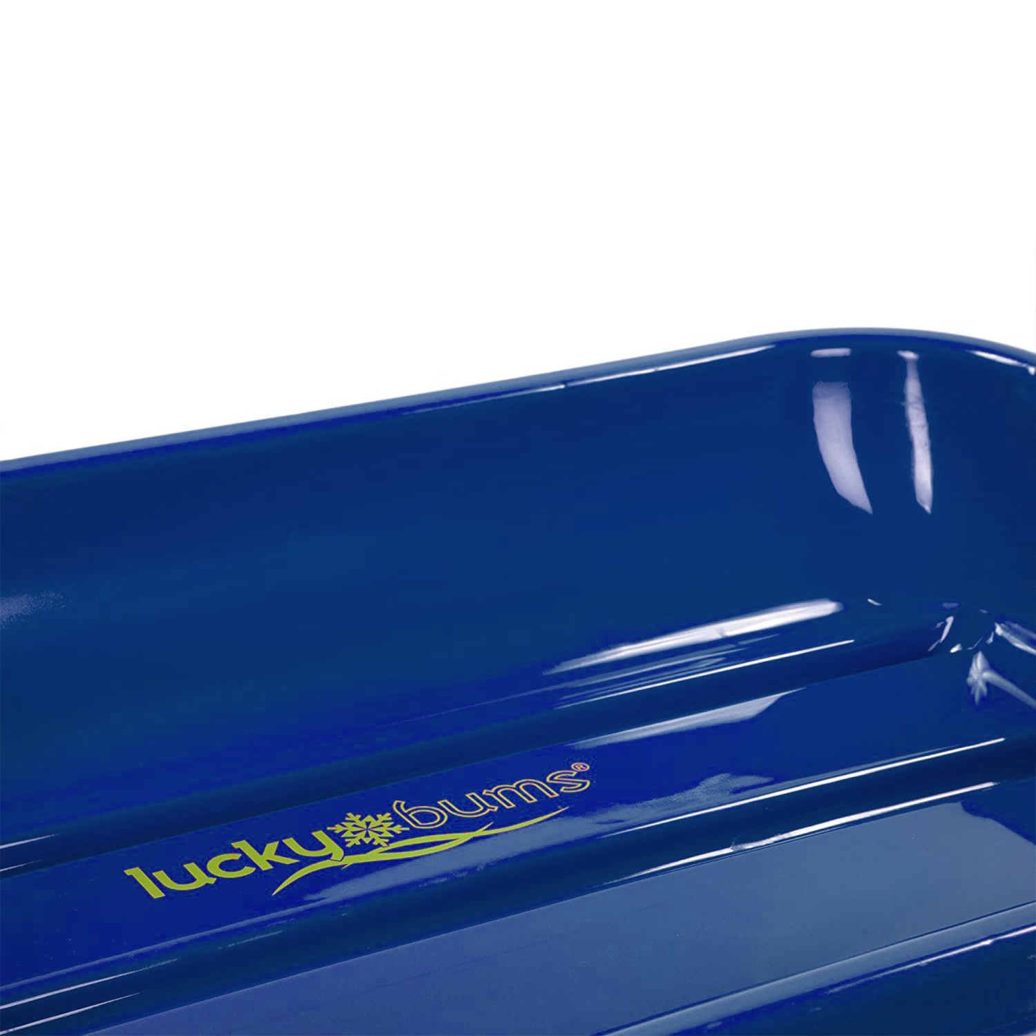 Luge en plastique pour 1&nbsp;personnes Lucky BUMS Kids avec poignée en corde, 48 po, bleu