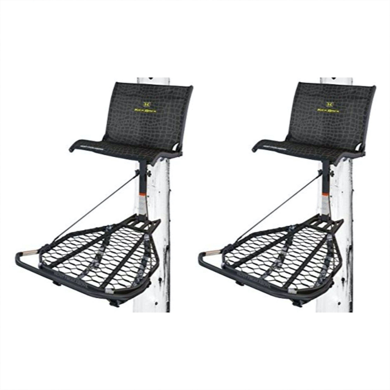 Hawk Kickback LVL Hang-On Tree Stand with Leg Extension Footrest, Black