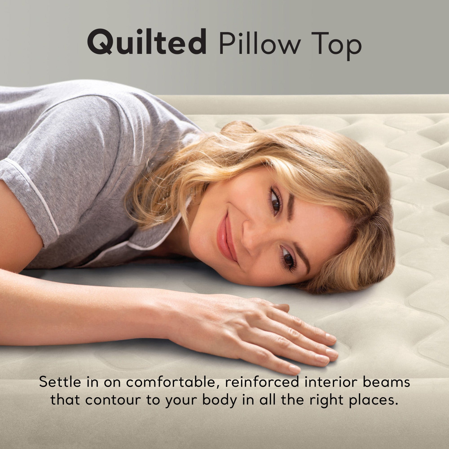 Intex 64427ED Dura-Beam Deluxe Ultra Plush Air Mattress w/Built-in Pump, Twin