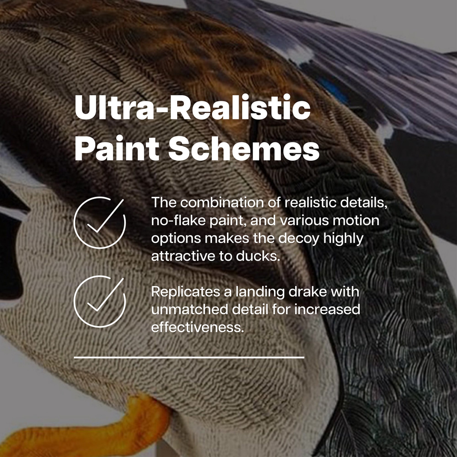 Appelant canard tournant réaliste étanche à l'épreuve des intempéries Avian X PowerFlight Mallard