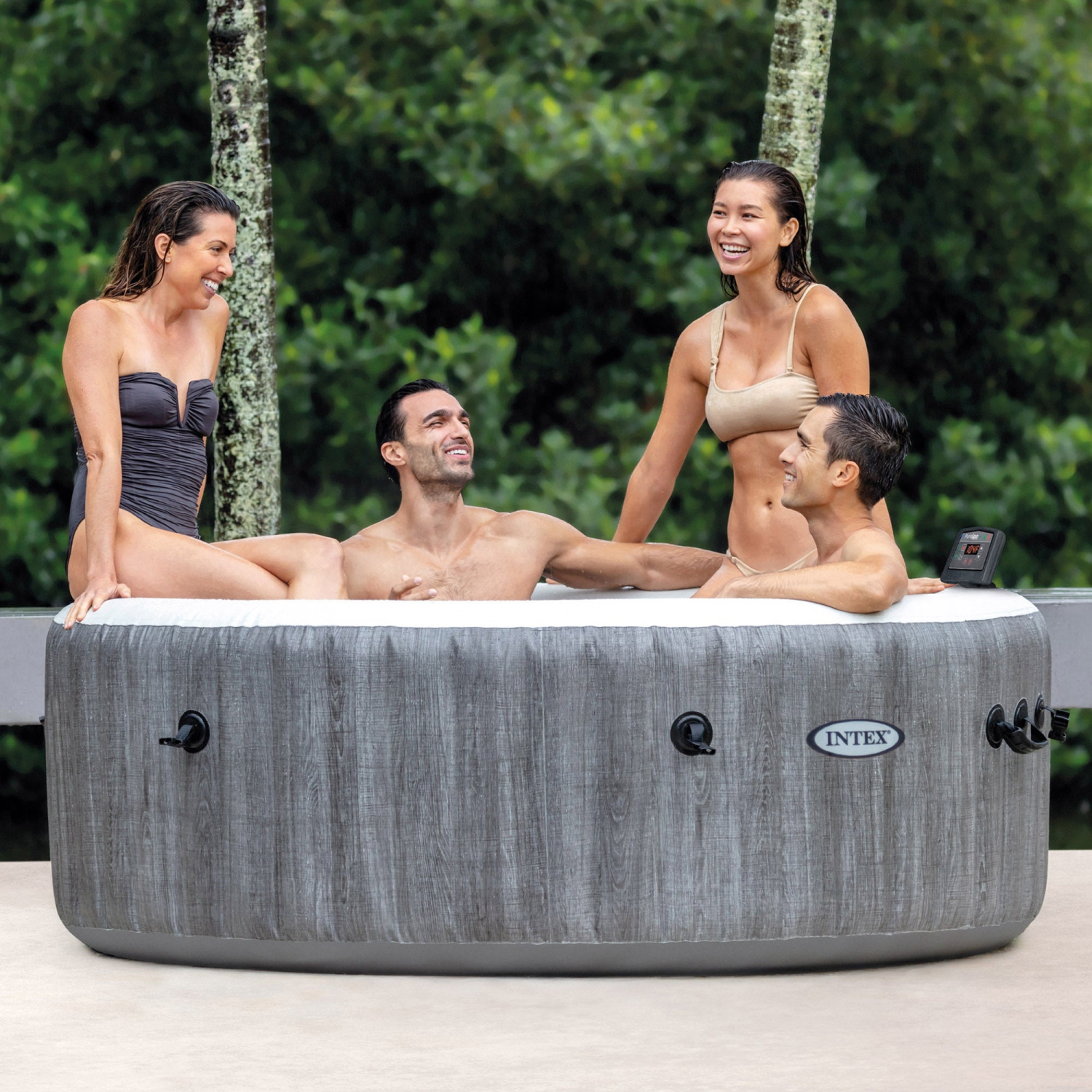 Spa gonflable à remous avec accessoires PureSpa plus Graywood d'INTEX