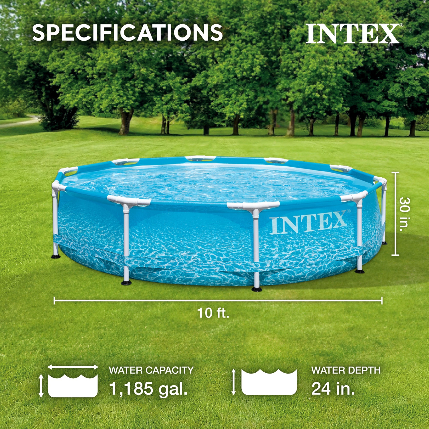 Piscine de 28207EH 10 pi x 30 po avec cadre en acier et pompe à filtre d'Intex