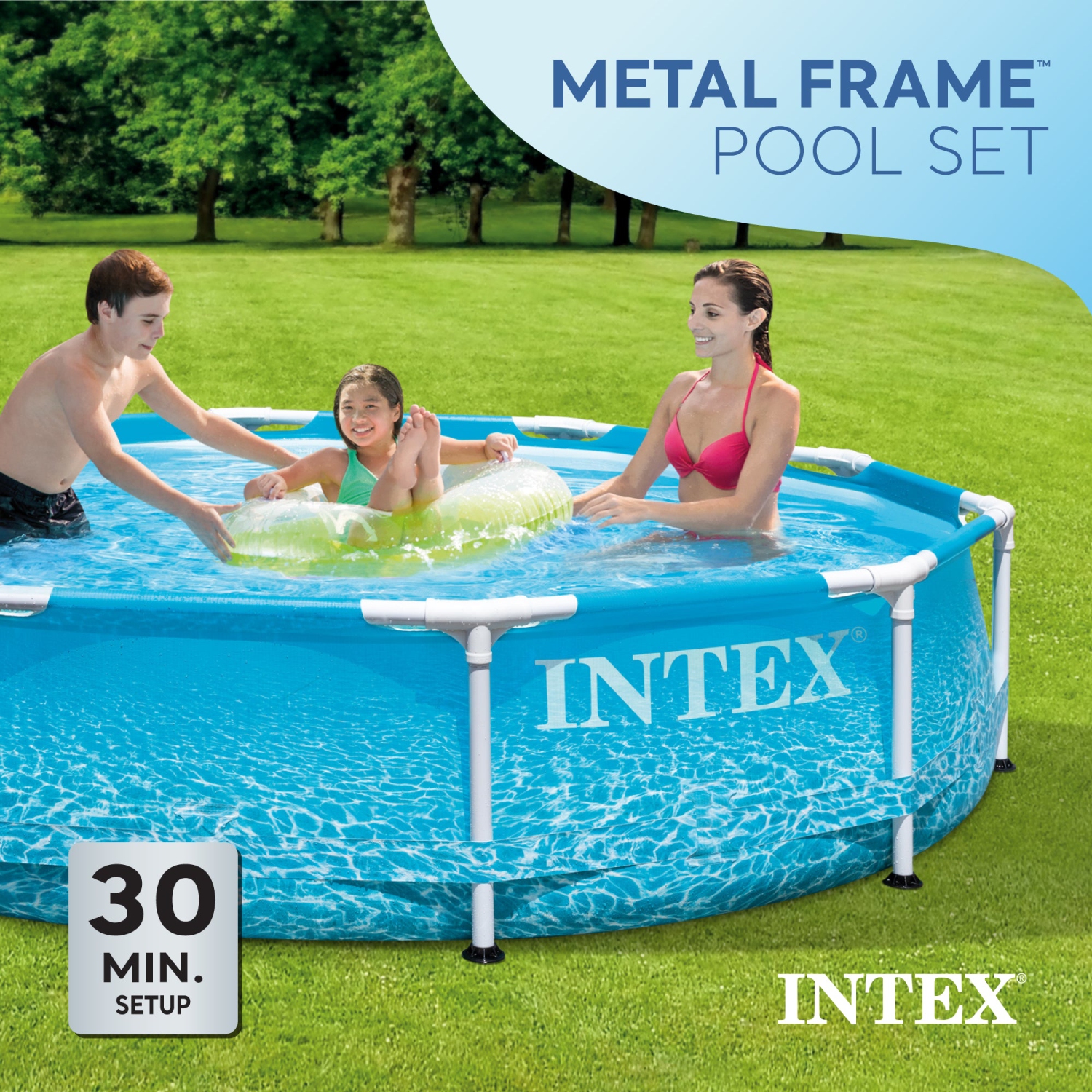 Piscine de 28207EH 10 pi x 30 po avec cadre en acier et pompe à filtre d'Intex