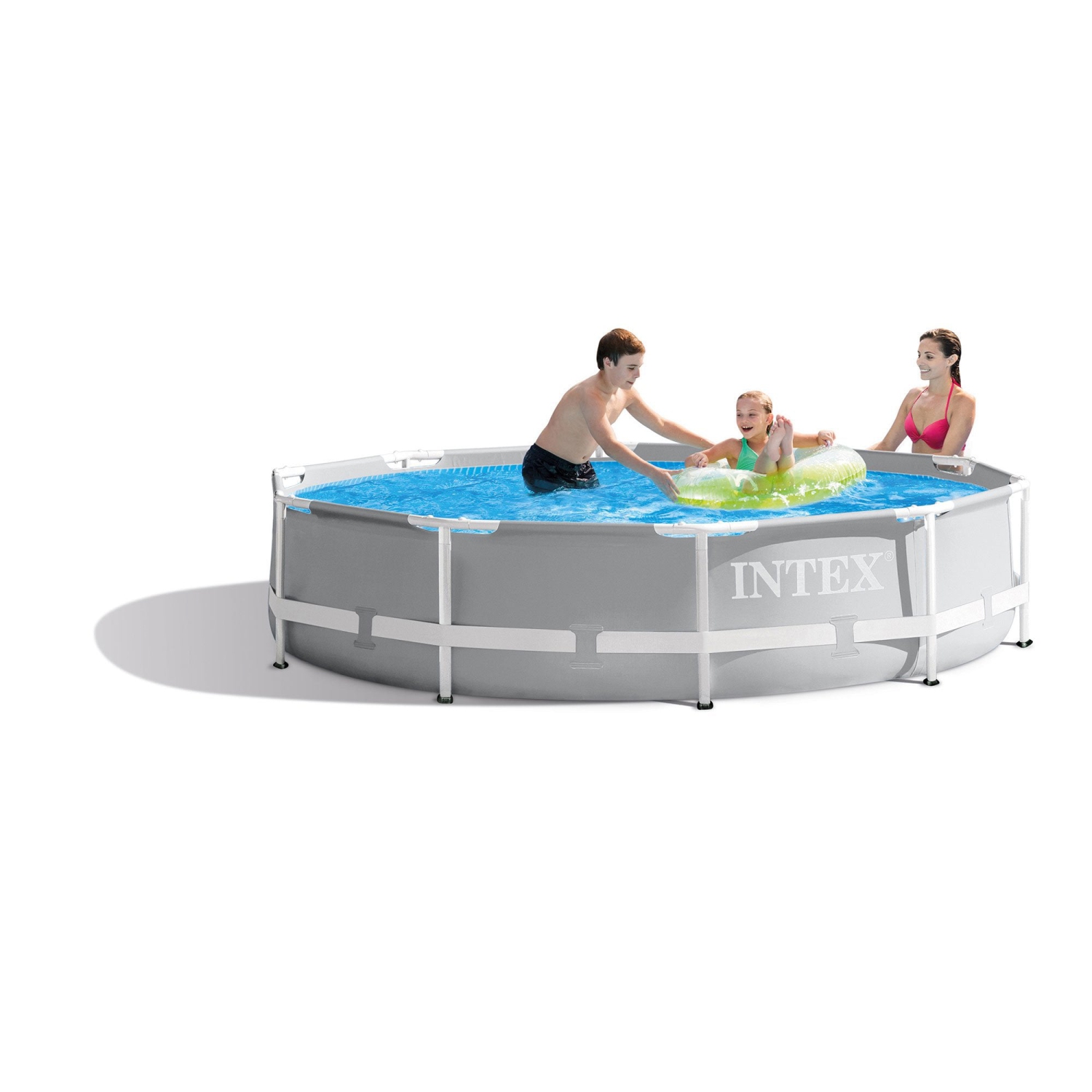 Intex 10'x30" Round Above Ground Swimming Pool & 10' Round Swimming Pool Cover