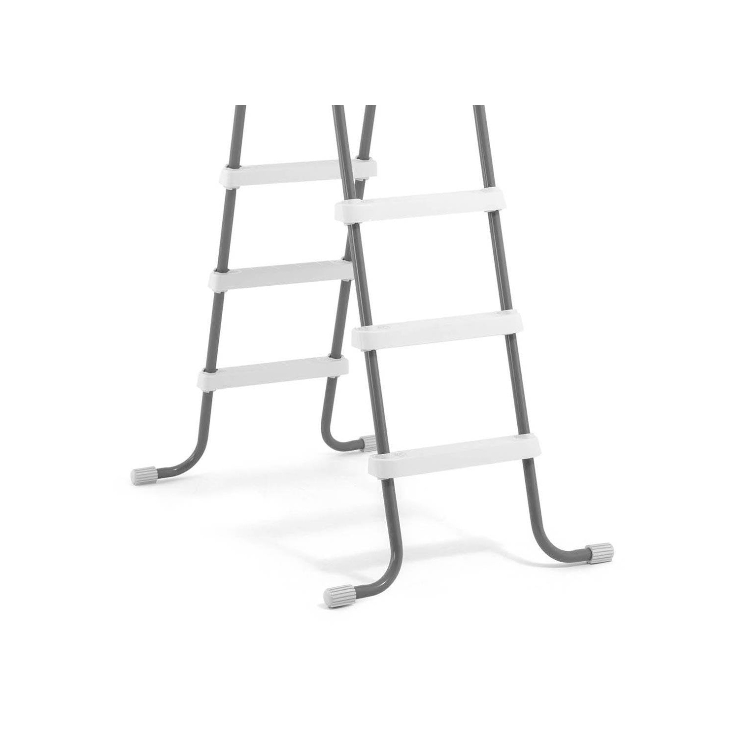 Intex 10ft x 30in Metal Frame Above Ground Pool & Intex Steel Frame Pool Ladder