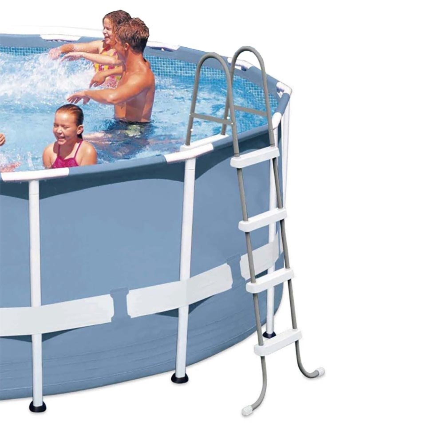 Intex 10ft x 30in Metal Frame Above Ground Pool & Intex Steel Frame Pool Ladder