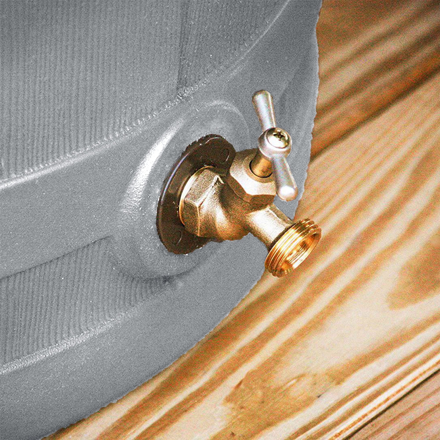 Good Ideas – collecteur d’eau pluviale en plastique de 50 gallons Rain Wizard de RW50, gris