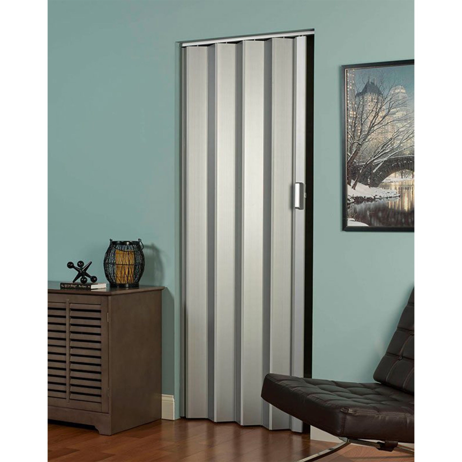 LTL Home Products – porte pliante Spectrum Elite accordéon, 36 x 80 po, argenté satiné