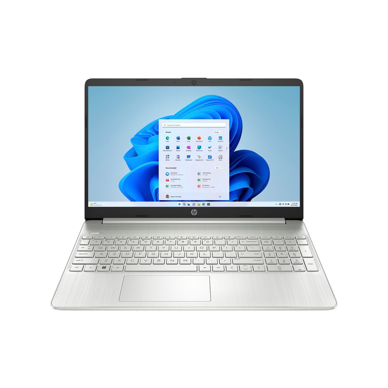 HP - 15.6" Micro-edge IPS Touch-Screen Laptop - Intel Core i3 1215u- 16GB Memory - 256GB SSD - Natural Silver - Windows 11 Home S mode - Intel UHD Graphics - HDMI