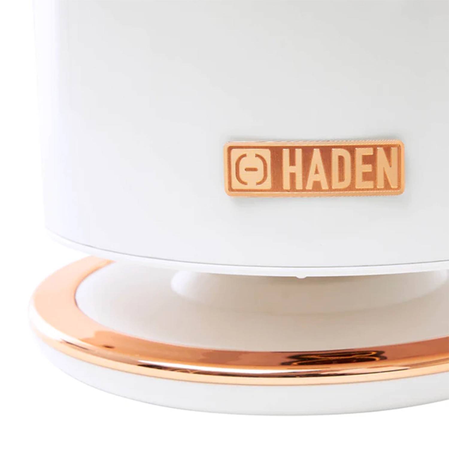 Haden – Bouilloire électrique de 1,7 L en acier inoxydable Heritage, ivoire et cuivre