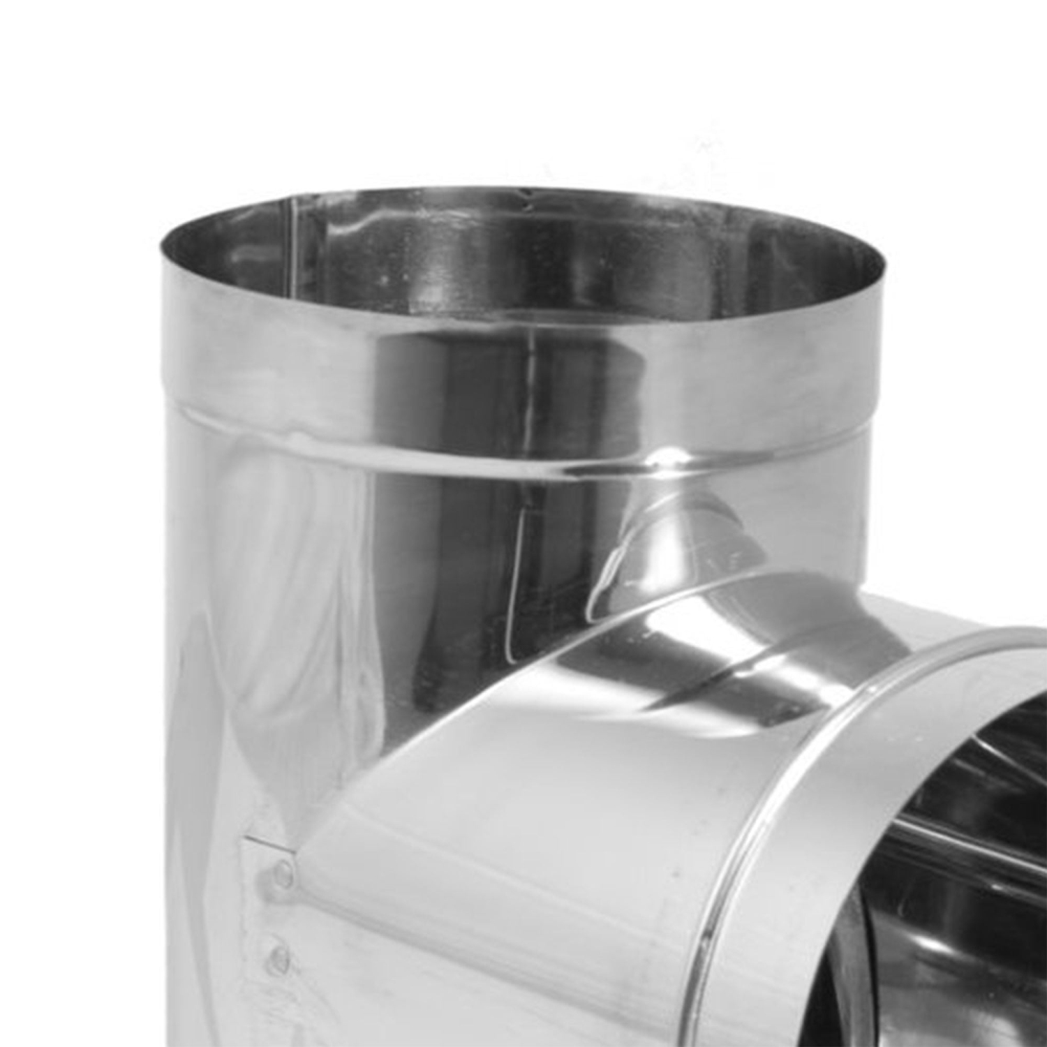 DuraVent DuraBlack Stainless Steel Single Wall Wood Burning Stove Pipe Connector