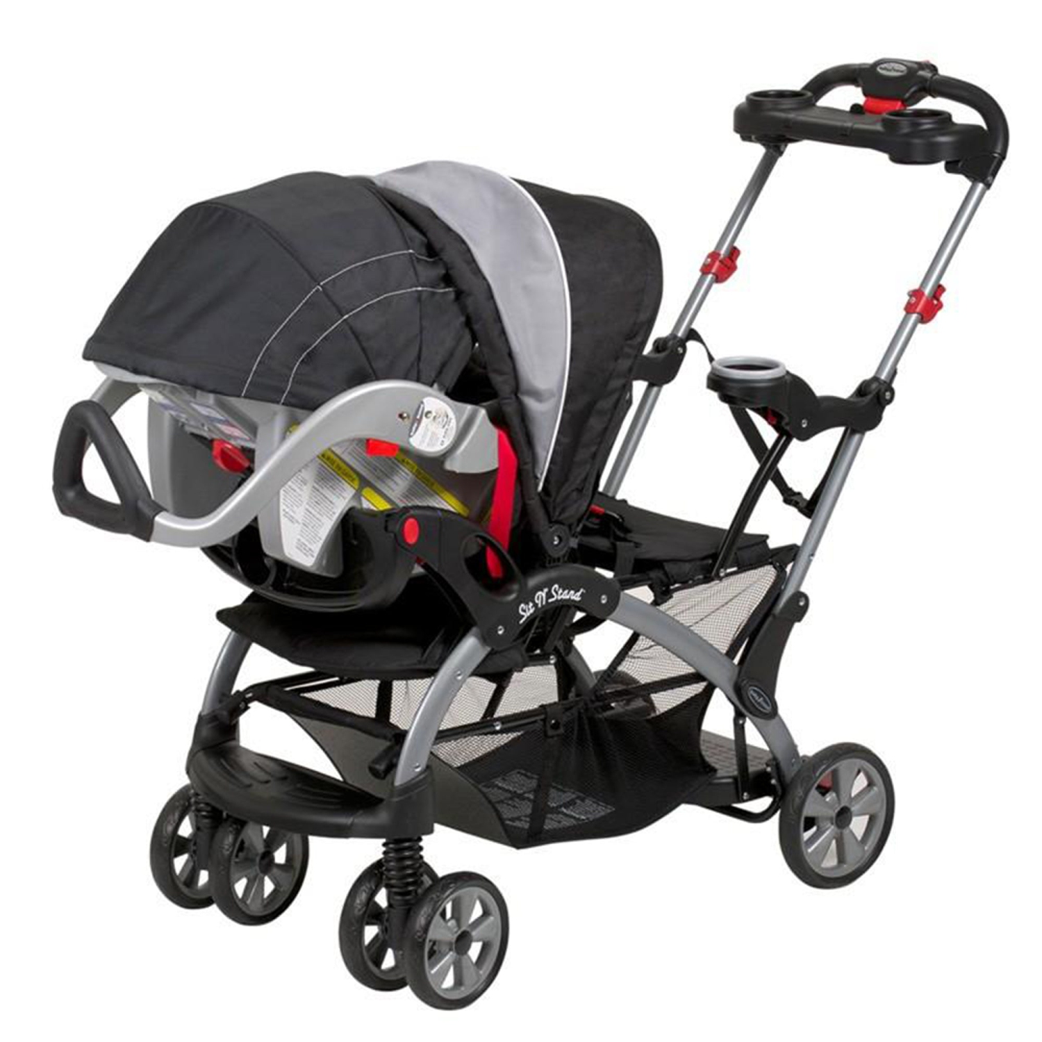 Baby Trend Sit N' Stand Foldable Front and Rear Seat Ultra Stroller, Phantom