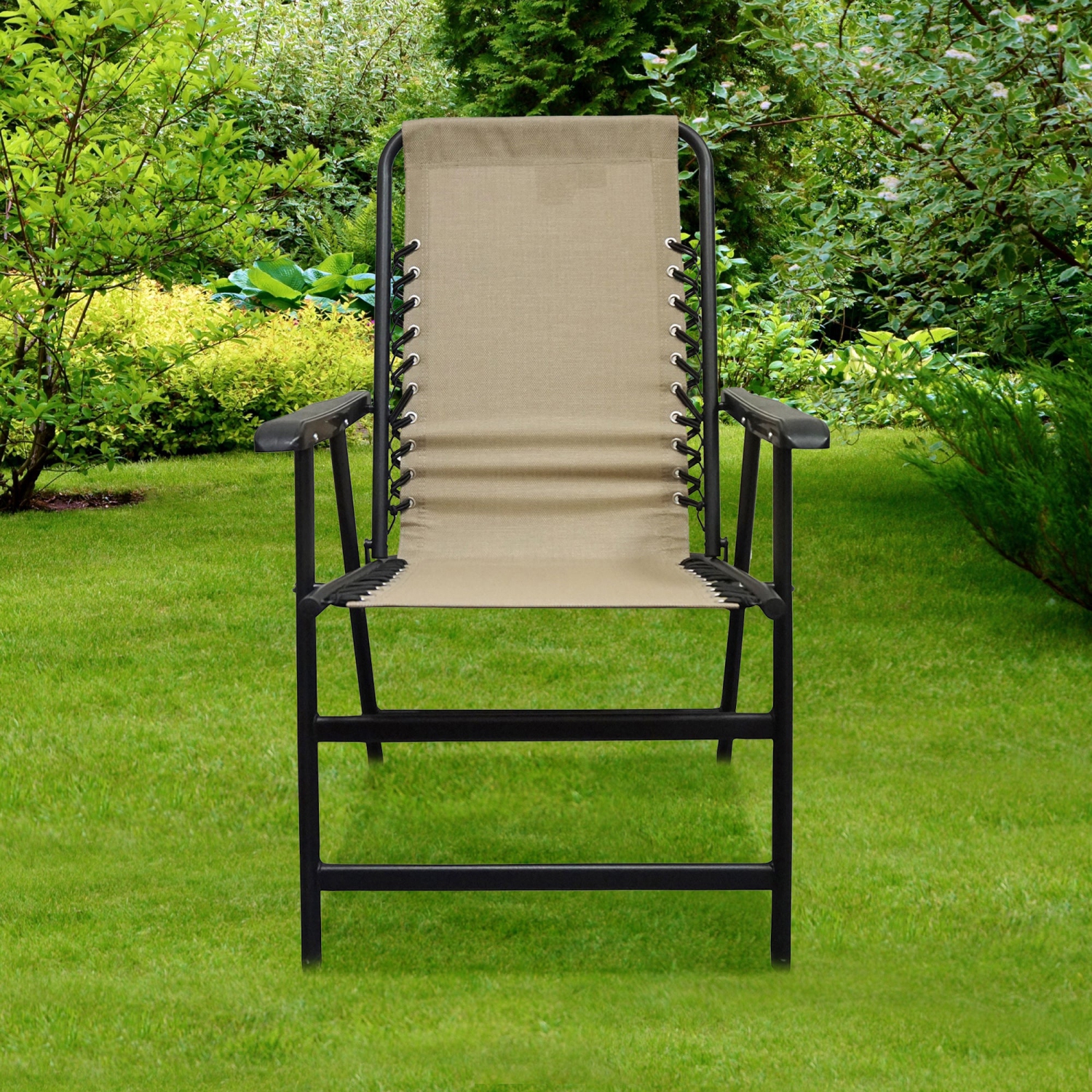 Caravan Canopy – Chaise de sport pliable portative avec suspension Infinity, standard, beige