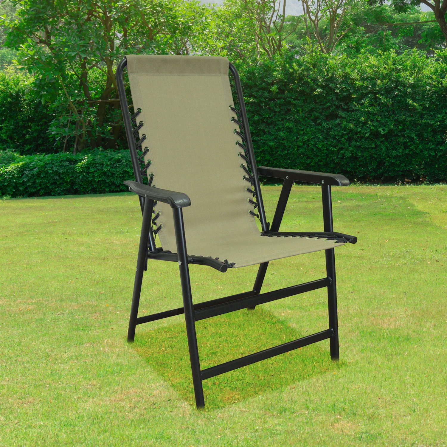 Caravan Canopy – Chaise de sport pliable portative avec suspension Infinity, standard, beige