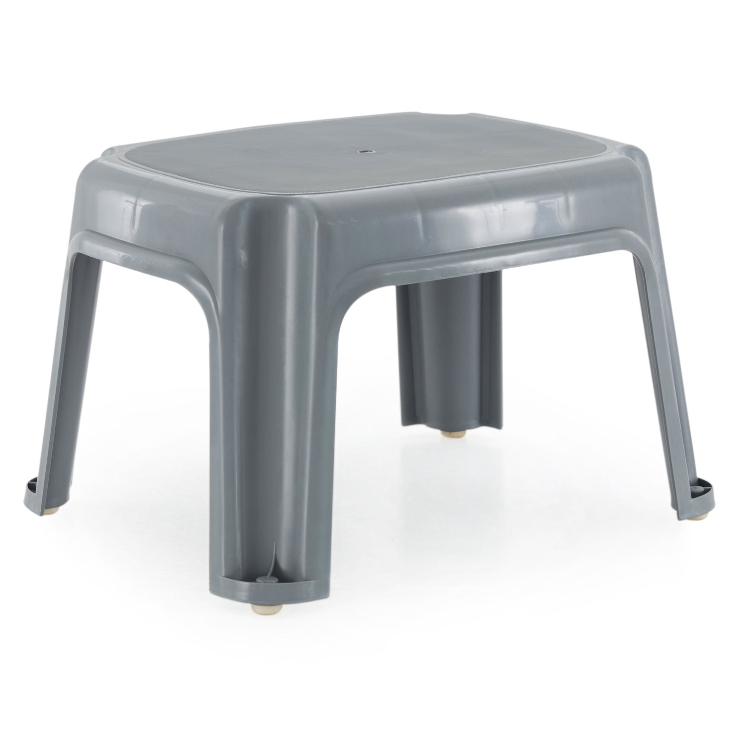 Tabouret de cuisine/maison portatif Gracious Living en plastique, 1 marches, 9,5 po, gris