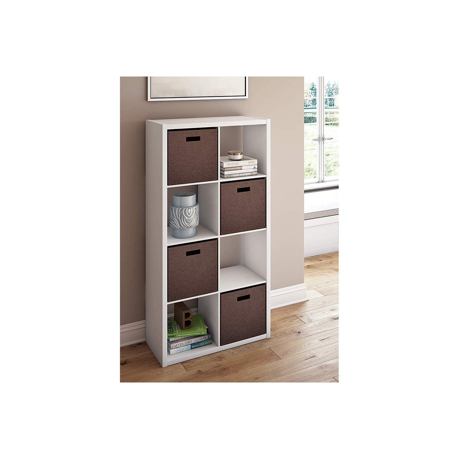 ClosetMaid – Bibliothèque décorative à 8 cubes avec dossier ouvert 4583, blanc