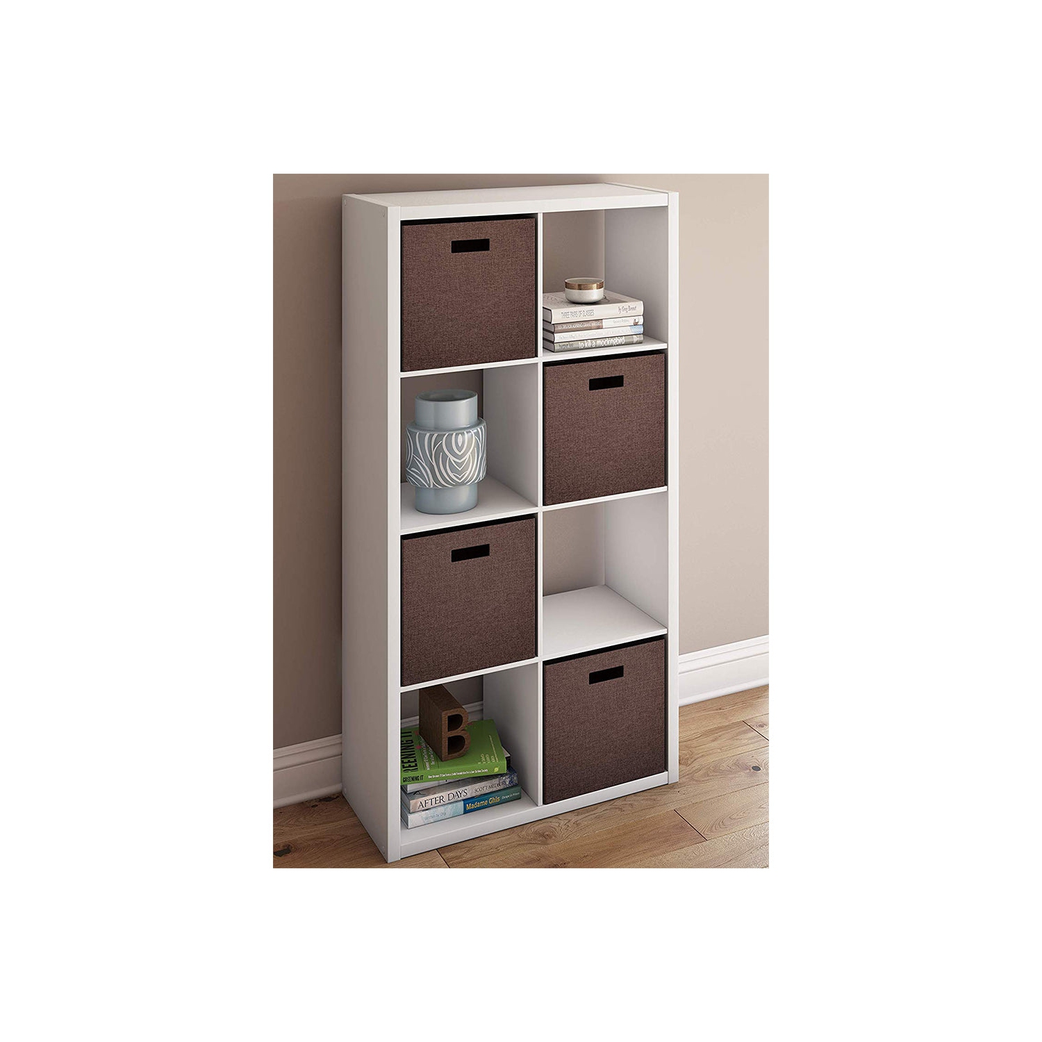 ClosetMaid – Bibliothèque décorative à 8 cubes avec dossier ouvert 4583, blanc