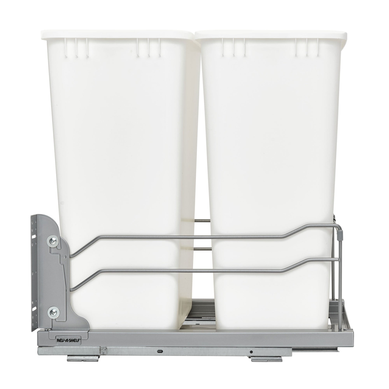 50&nbsp;qt des poubelles à double retrait Rev-A-Shelf. Avec fermeture en douceur, 53RD-2150SCDM-211